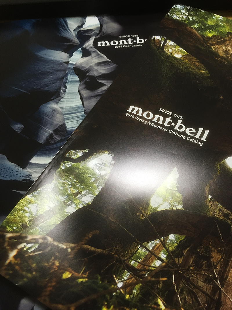 mont-bellのカタログ2018が届いた
